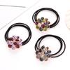 Korean Rhinestone Floral Hair Ring, Simple Elastic Band, Mori Girl Style Headdress 