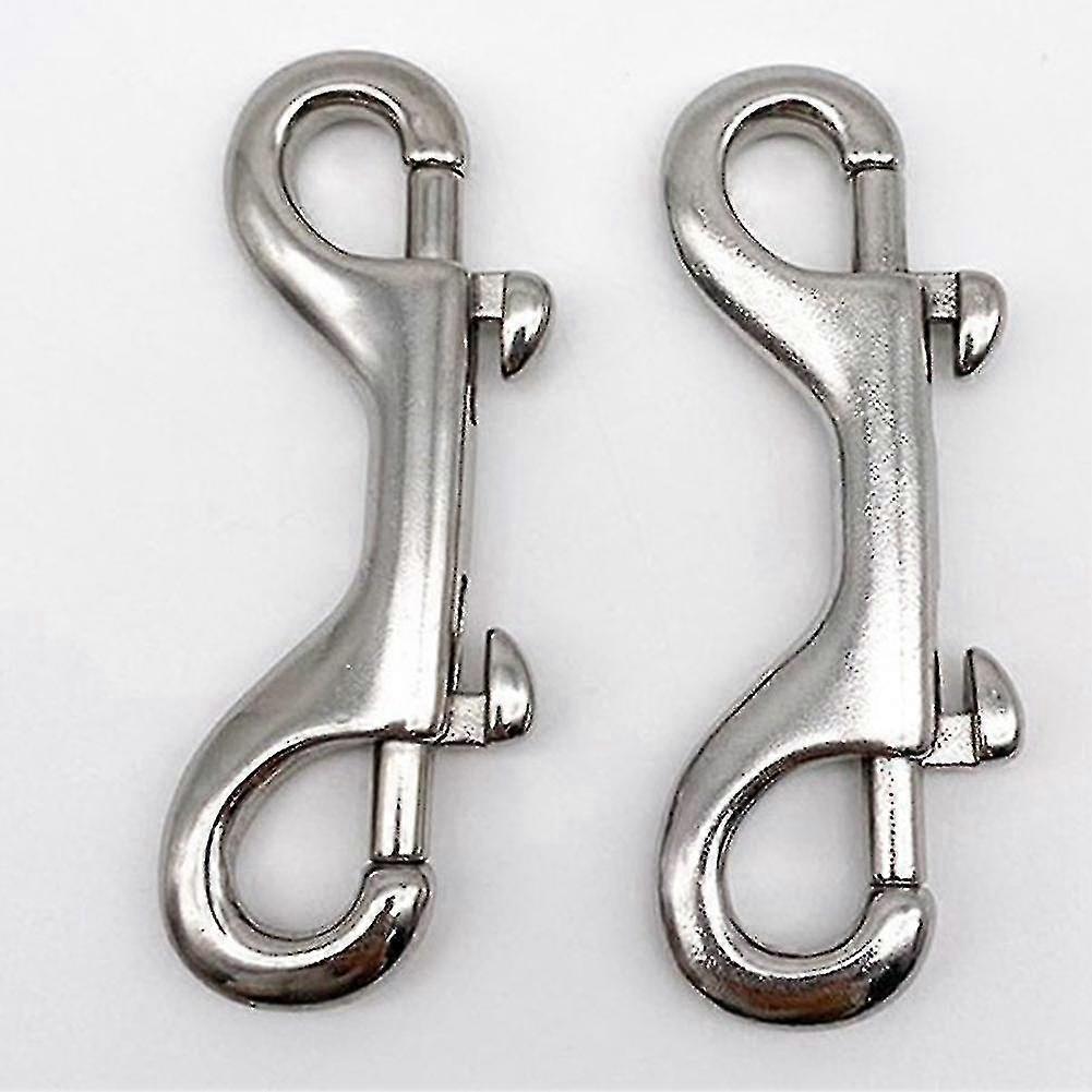 5pcs 316 Stainless Steel Sucha Diving Double End Bolt Snap Hook Clips 100mm Boat Hardware Double En