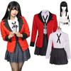 Anime Kakegurui Jabami Yumeko Cosplay Costume Halloween Sayaka Compulsive Gambler Japanese School Girls JK Uniform Halloween Cos
