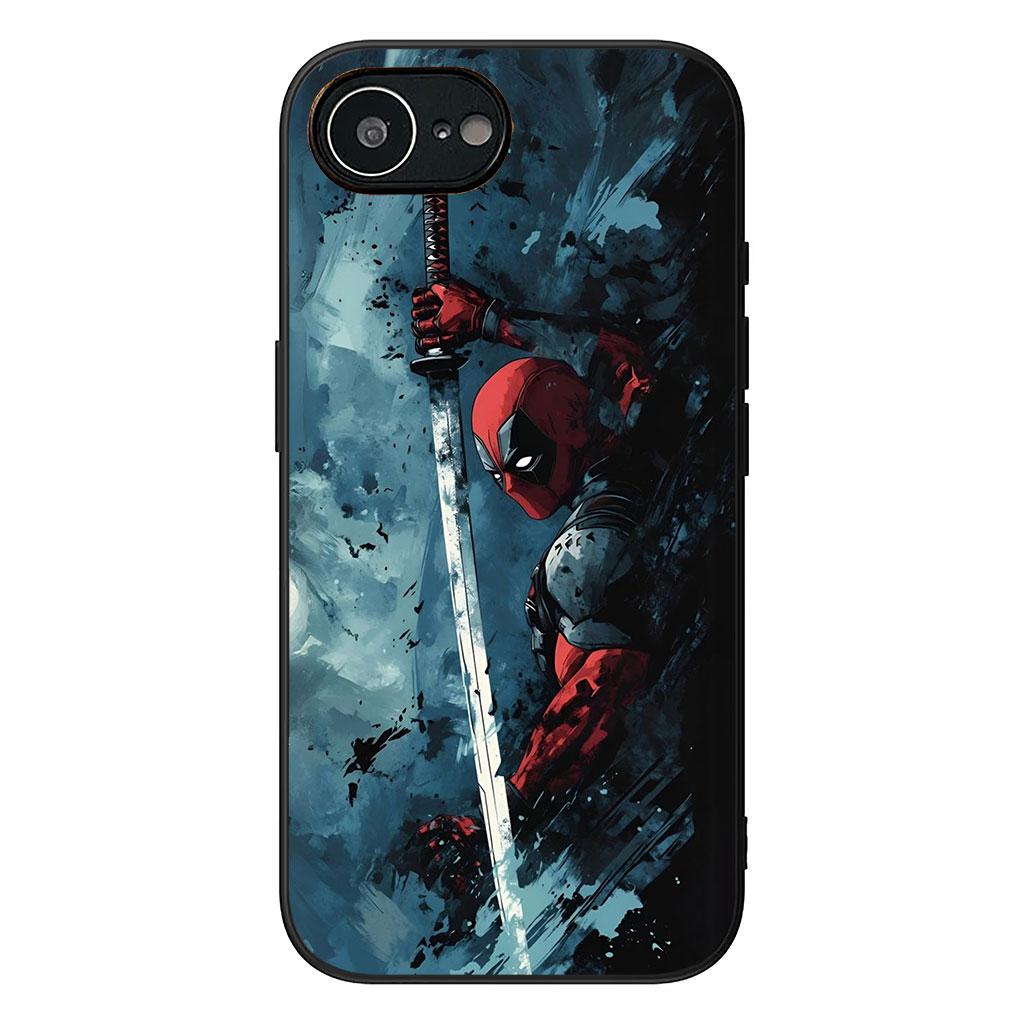 Чехол для телефона Deadpool Marvel для Apple iPhone 16 15 14 11 Pro Max 7 8 Plus SE2 SE3 SE 2022 2020