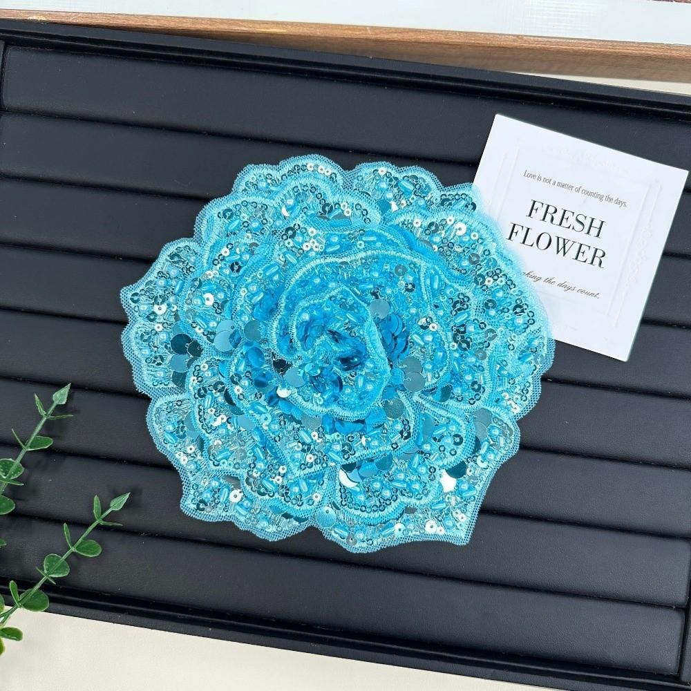 Full Diamond Rose-Shaped Patch Heavy-Duty Large Flower Applique Skirt Corsage Patch  Cloth