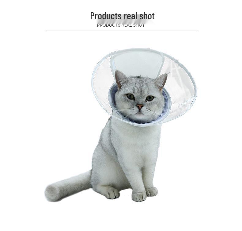 Cat Grooming Anti-Scratch & Bite Protective PVC Collar Set
