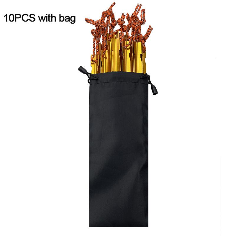 Колышки для палатки 18 см, алюминиевые колышки для палатки, гвозди со светоотражающей веревкой, оборудование для кемпинга и пешего туризма, аксессуары для палаток