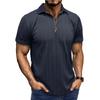 Men's Short Sleeved Knitted T-shirt Top With Round Neck Ribbed Pullover