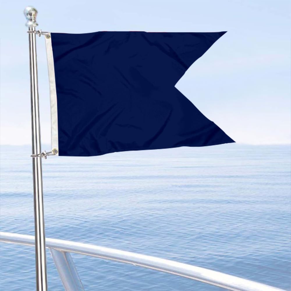 Fyon guidon flag Guidons Personalize Flags Double sided 3ply 20x27inch Banner No Customization (Blue 2 Grommets)
