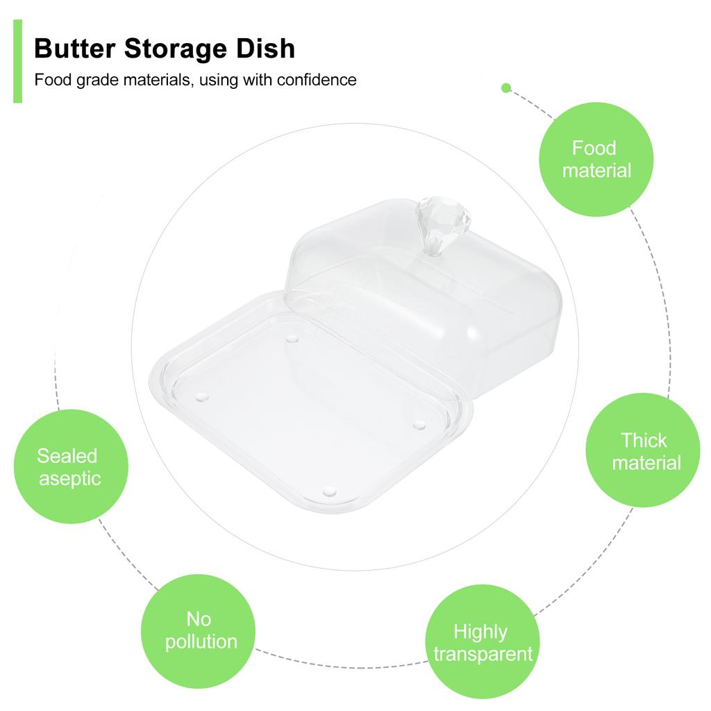 Food Containers with Lids Butter Box Dish Home Tableware Restaurant Household Cover
