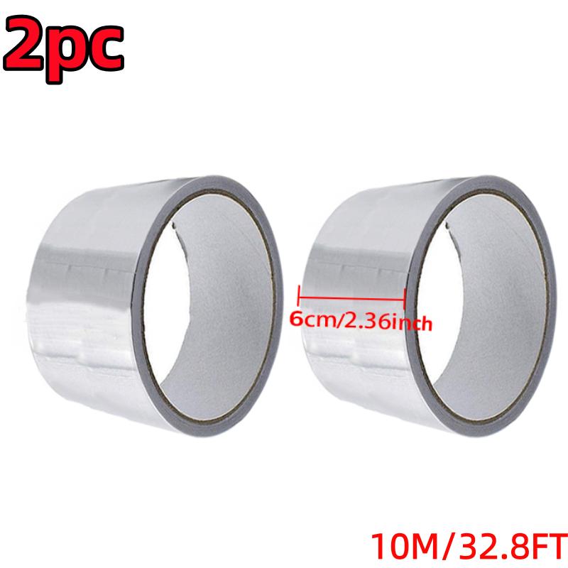 Алюминиевая фольгированная лента серебристая термостойкая герметичная клейкая заплатка для ремонта защита от протечек клейкая лента для воздуховодов кухонные водонепроницаемые наклейки