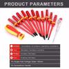 Replaceable Insulated Screwdriver Set and Magnetic Slotted Drill Bit Repair Tools for Electricians. Electrician Tools
