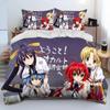 Sexy Girl High School DxD Anime Comforter Bedding Set,Duvet Cover Bed Set Quilt Cover Pillowcase,king Queen Size Bedding Set Boy