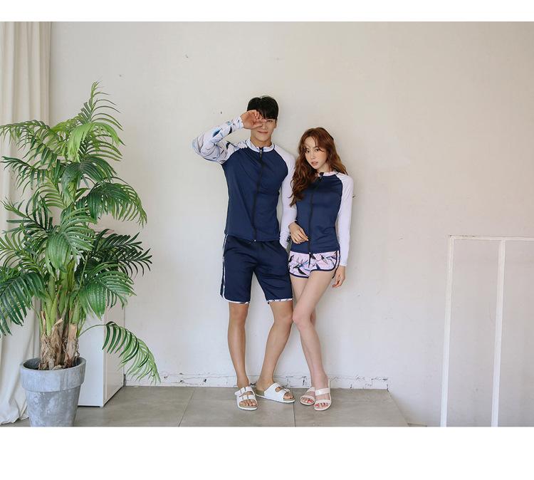 Унисекс Набор гидрокостюма с длинным рукавом для защиты от солнца 2025 - Купальник на молнии для пар