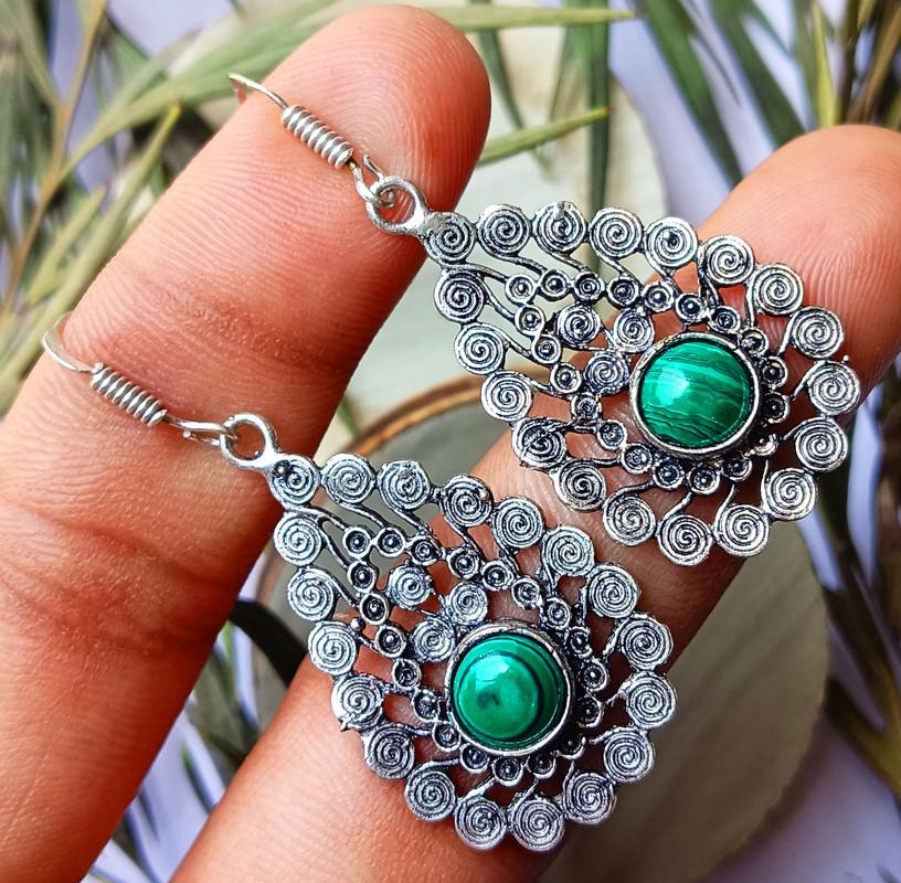 Набор серег и подвесок унисекс с аметистом и драгоценным камнем из стерлингового серебра 925 пробы PIK-69