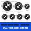 For BMW 3 Series 5 Series Modified Thunder Limited Edition Black and White Front and Rear Logo X1 X3 X5 X6 Wheel Cover Decoration