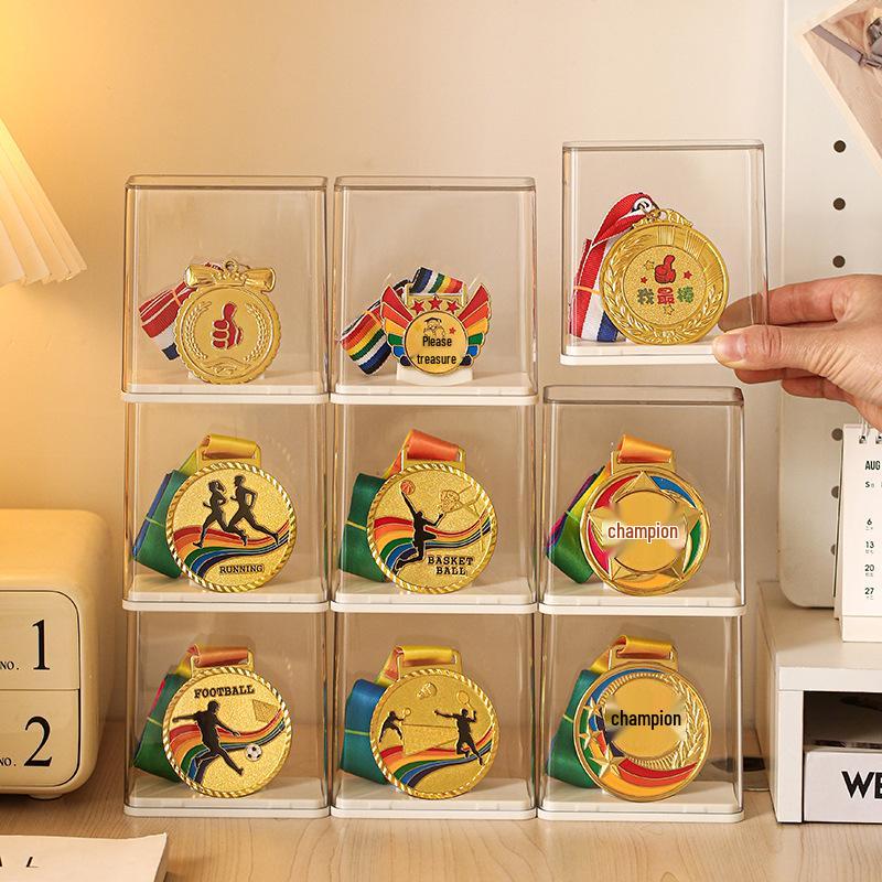 Коробка для демонстрации медалей за марафон - Памятная подставка для значков-наград и настольное хранилище