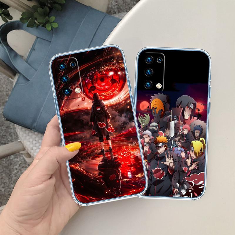 Naruto Akatsuki Transparent Phone Case for Motorola Moto G7 G8 G9 G84 G85 G73 G24 G15 Z2 Play Power Plus