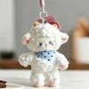 Creative Fluffy Sheep Keychain Soft Lamb Stuffed Doll Plush Sheep Doll  Backpack Pendant