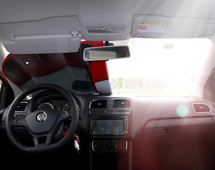 130*70cm New Car Character Solar Protection Red Eyes Heated Windshield Sunshade Cover Sun Shade Auto Sun Visor Windscreen Car-covers