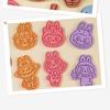 Labubu Cookie Cutter Anime 3D Pressable Biscuit Mold Confectionery Cookie Stamp Baking Pastry Kitchen Bakeware Tools Cake Decor
