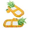 Inflatable Pool Floats Pineapple Shape Headrest Large Size Swimming Pool Raft with Cup Holder