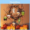 Colorful Wooden Ghost And Pumpkin Hanging Decorations Ideal For Halloween Party Ambiance