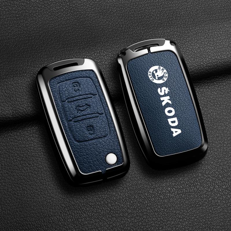 2026 Hot Car Remote Key Case Full Cover Protector Shell Bag For Skoda Octavia A5 A7 Fabia Superb Kodiaq Karoq Auto Keychain Acce