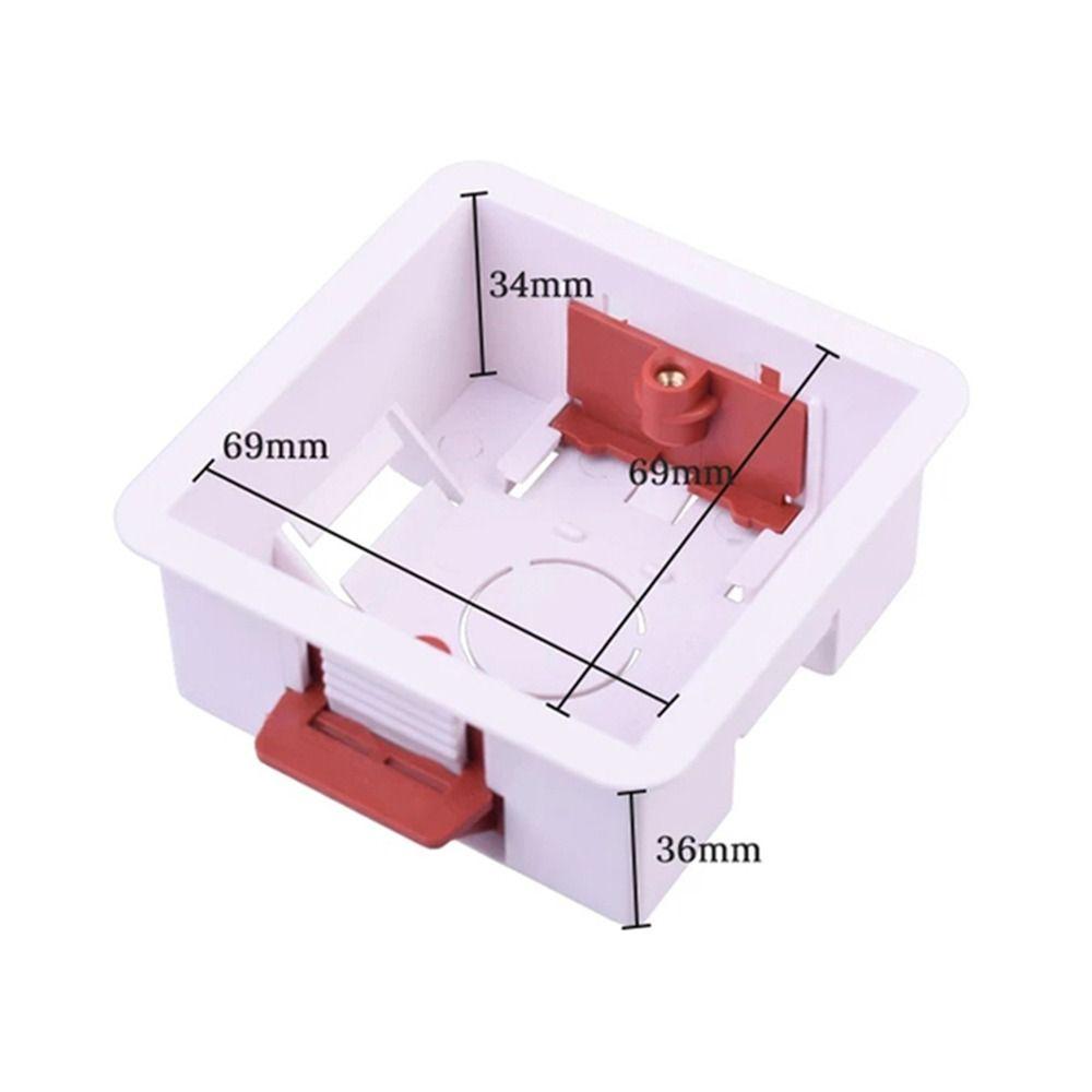White Wall Socket Cassette Junction Box Wall Switch Box Durable Gypsum Board Lining Box  Home