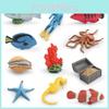 Реалистичный набор ПВХ фигурок морских существ Рыбы кораллового рифа Осьминог Морская звезда Декор морской сцены для дома