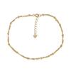 Silver Twist Lulu Ball 14K Gold Plated Anklet.