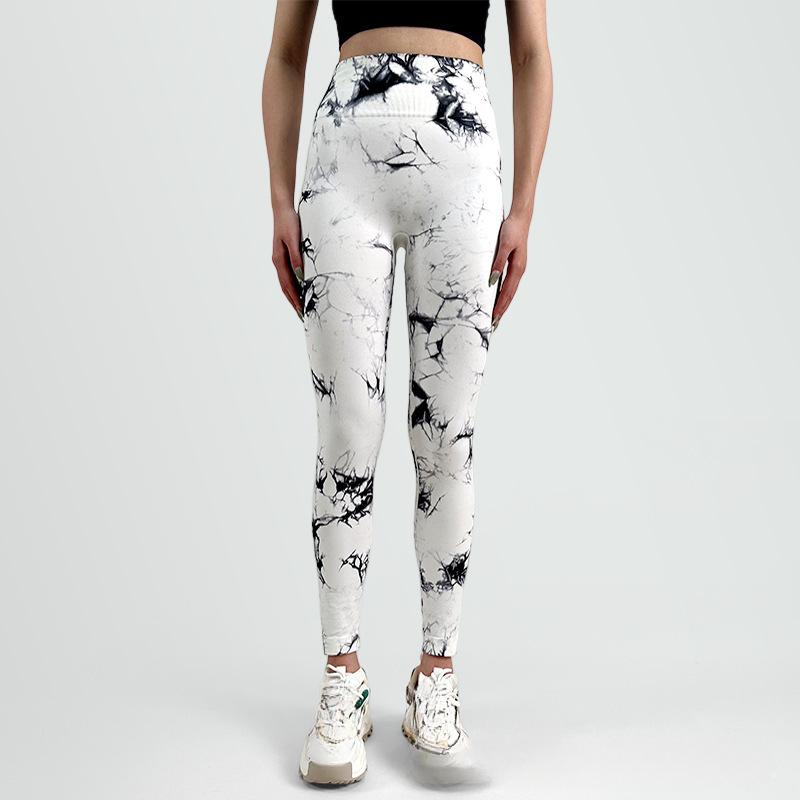 Сексуальные женские леггинсы для йоги в спортзале с высокой талией, пуш-ап, тай-дай, бесшовные, для фитнеса, йоги, тренировок, спортивных колготок, брюк для бега