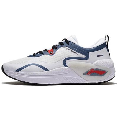 Li Ning Амортизирующие, Износостойкие Низкие Повседневные Кроссовки Мужские Бело-Синие AGLR331-5