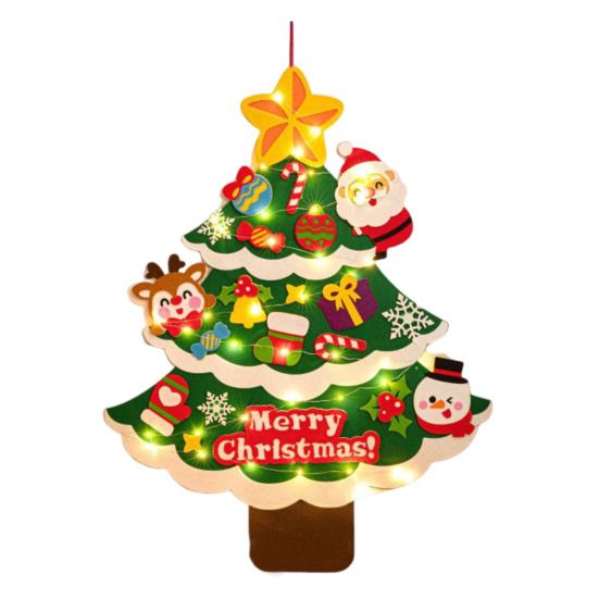 Рождественская елка из фетра своими руками для малышей Большая светящаяся рождественская елка со звездой Санты