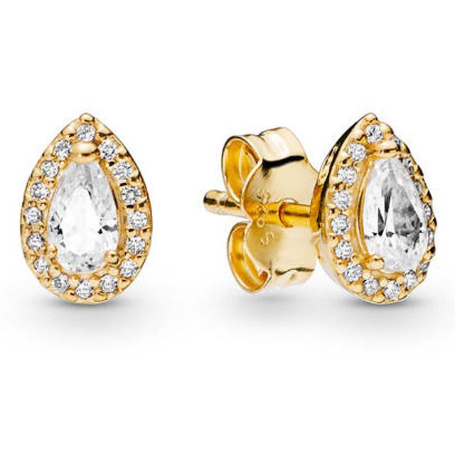 Оригинальные серьги из стерлингового серебра 925 пробы из розового золота с логотипом, полированная корона и сердце, серьги-гвоздики, женские свадебные подарки, модные украшения