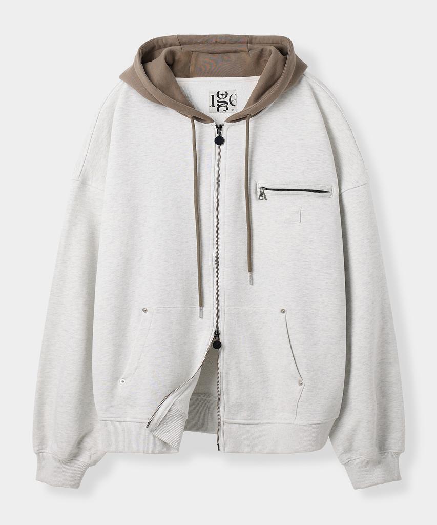 Толстовка с капюшоном Euggen 2-Way Detroit Zip-Up_Овсяный