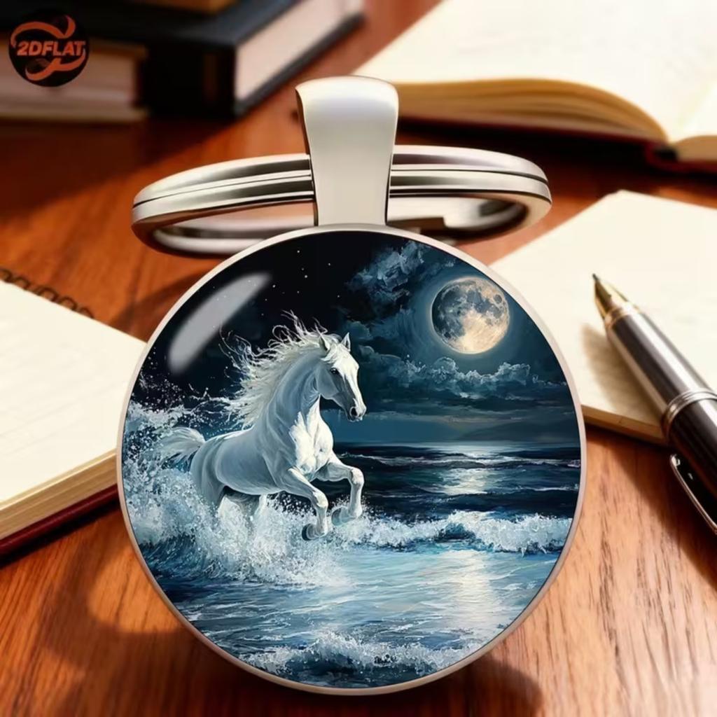 Брелок-подвеска Badge Time Gemstone Cross Border Accessories Metal Keychain