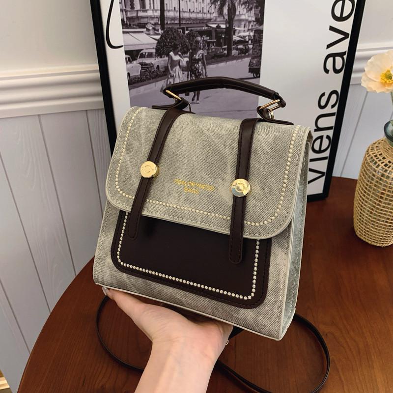 Pu Material College Style Retro Large Capacity Backpack For Casual Daily Use