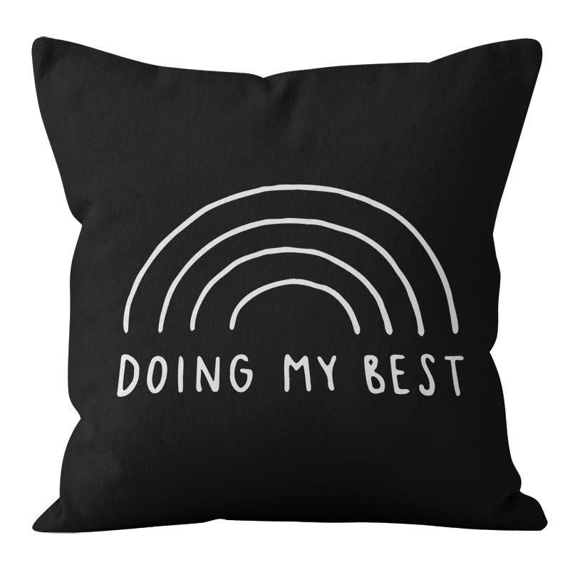 Скандинавский Минималистичный Стиль Черно-Белая Абстрактная Геометрическая Наволочка Домашняя Гостиная Диванная Подушка Наволочка