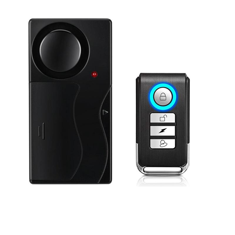 Car Anti-Theft Vibration Alarm 108dB Car Vibration Sound Light Alarm Wireless Remote Vibration Sensor Vehicle Security Alarm