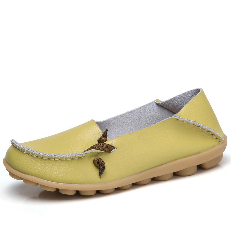 Женские туфли на плоской подошве весна-лето Новые женские лоферы с круглым носком Балетки Женская повседневная обувь Женские мокасины без застежек Zapatos Mujer Размер 44