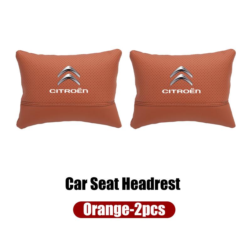 Car Seat Hanging Headrest Leather Neck Pillow Head Protector Accessories For Citroen C4 C3 C5 C1 C2 VTS Berlingo Celysee Xsara