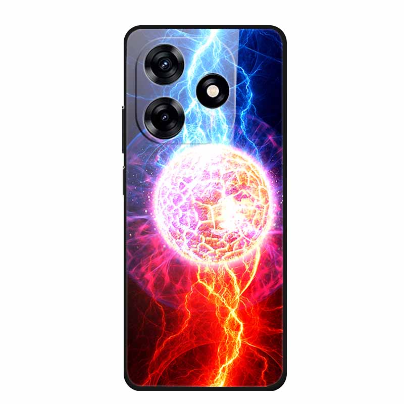 Glass Back Cover For Honor X5c Plus Case Coque Hard Tempered Glass Case For Honor Play 10A X5c Plus Phone Case Cover Soft Bumper