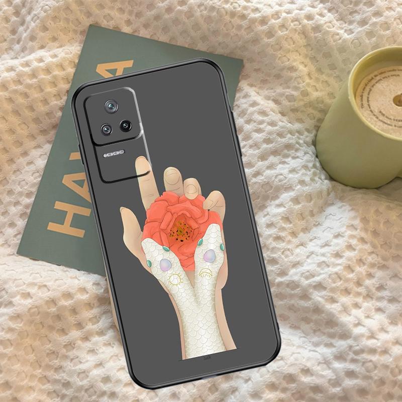 Hand Snake Flower Case For Xiaomi 15 Ultra 13 14 11T 12T 13T 14T Pro POCO X7 Pro F5 F6 M6 X3 X5 X6 Pro Cover