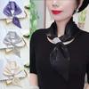 Diamond Cross Scarves Solid Color False Collar Fashion Wraps Neck