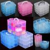 Small Three-Layer 18-Grid Portable Detachable Storage Box Hardware Tool Combination Organizer Box Storage Box
