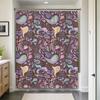Waterproof Bohemian Mermaid Ocean Shower Curtain Tropical Sea Life Jungle Print Boho Bathroom Decor Home Accent Accessory Curtai