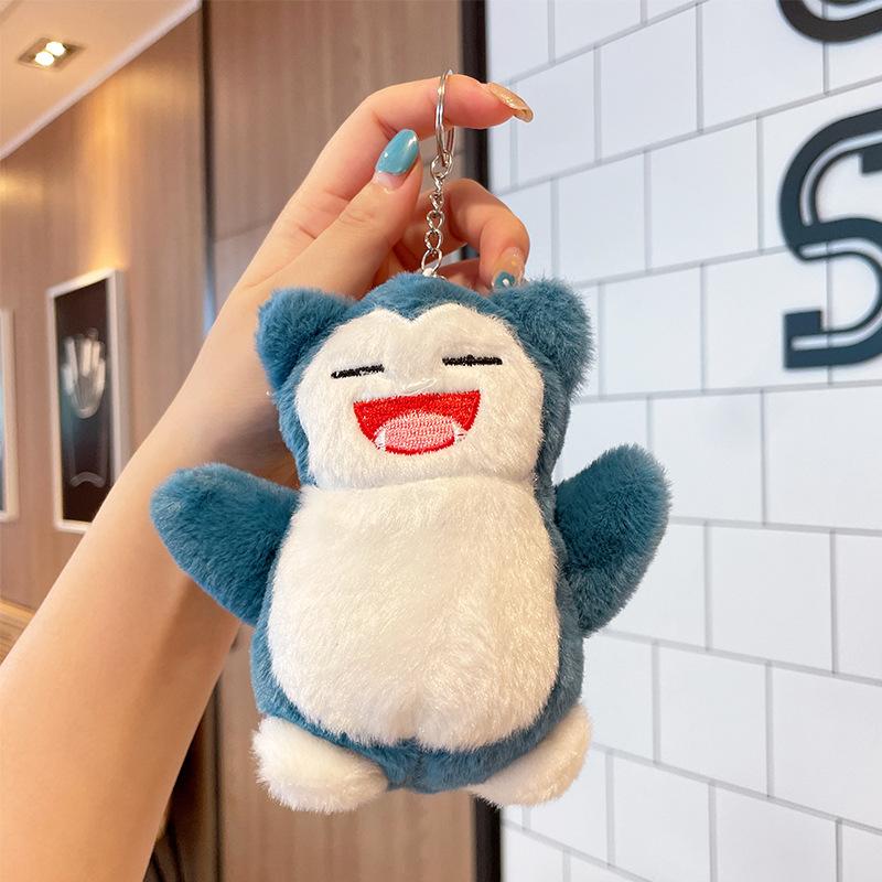 Snorlax Beast Plush Pendant Cartoon Cute Genghis Ghost Plush Keychain Backpack Decorative Pendant