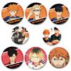 32/44/58mm Shoyo Hinata Cartoon Pins Anime Haikyuu!! Badge Manga Q-version Figures Icons Pin Backpack Decoration Brooche for Bag Accessorie