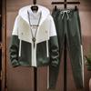 Мужской весенне-осенний новый повседневный рабочий костюм, длинные брюки, спортивное пальто, комплект из двух предметов