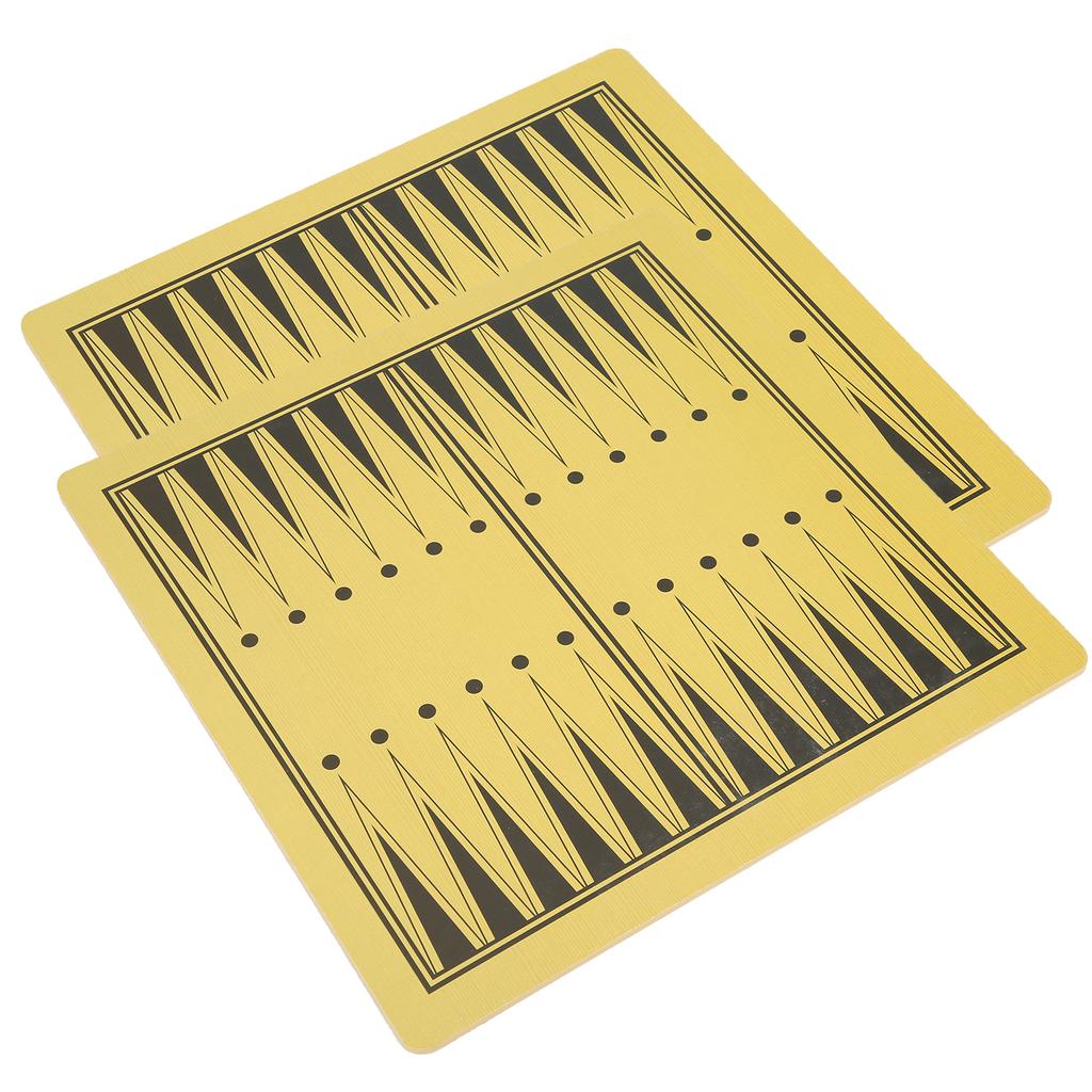 2Pcs Wooden Twosided Chess Board Backgammon Dual Purpose Checkerboard Accessory