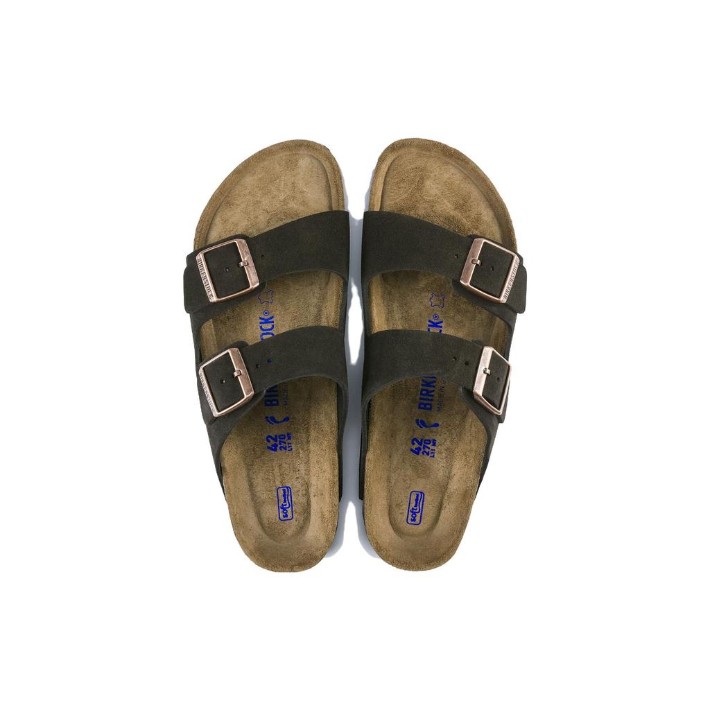 Birkenstock Arizona Мягкая стелька Замша Мокка Унисекс Кроссовки Коричневый 0951313