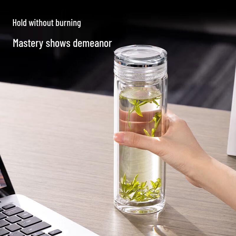 Deli LL504 Double Wall Glass Mug