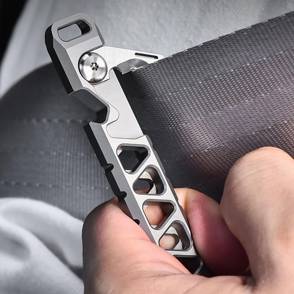 1 шт. Прочная титановая титанового сплава Everyday Carry Лом – Многоцелевой карманный инструмент, специально разработанный для выживания на природе и кемпинга